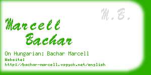 marcell bachar business card